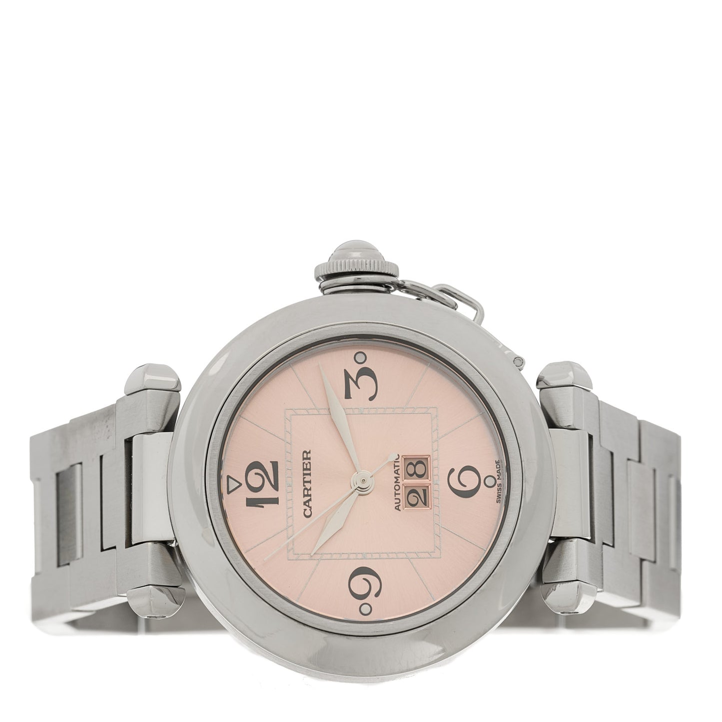 Stainless Steel 35mm Pasha C Big Date Automatic Watch Pink