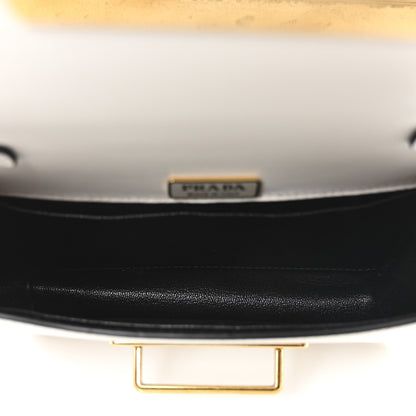 Prada City Calf Saffiano Cahier Bag Talco Black 5 of 10