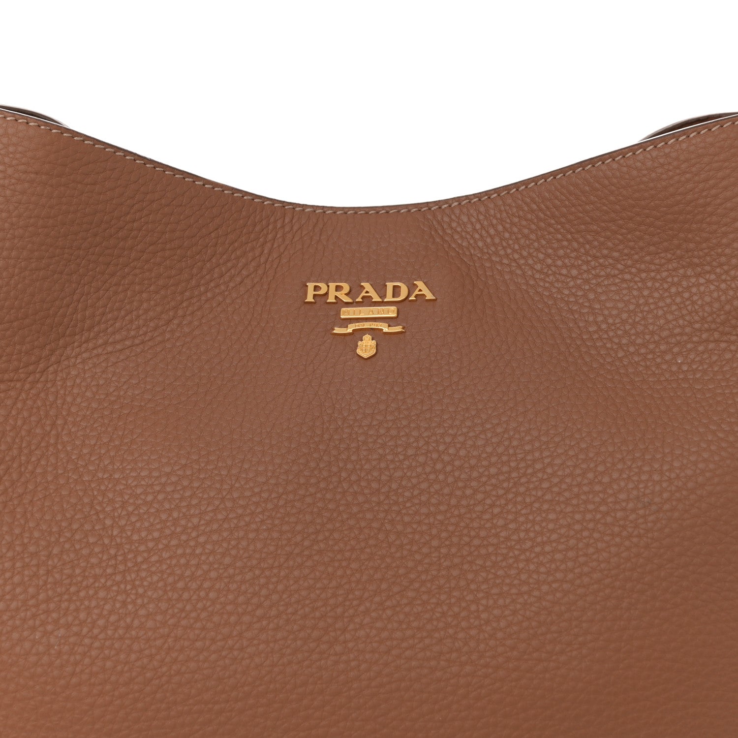 Prada Vitello Daino Side Pocket Hobo Cuoio 7 of 10