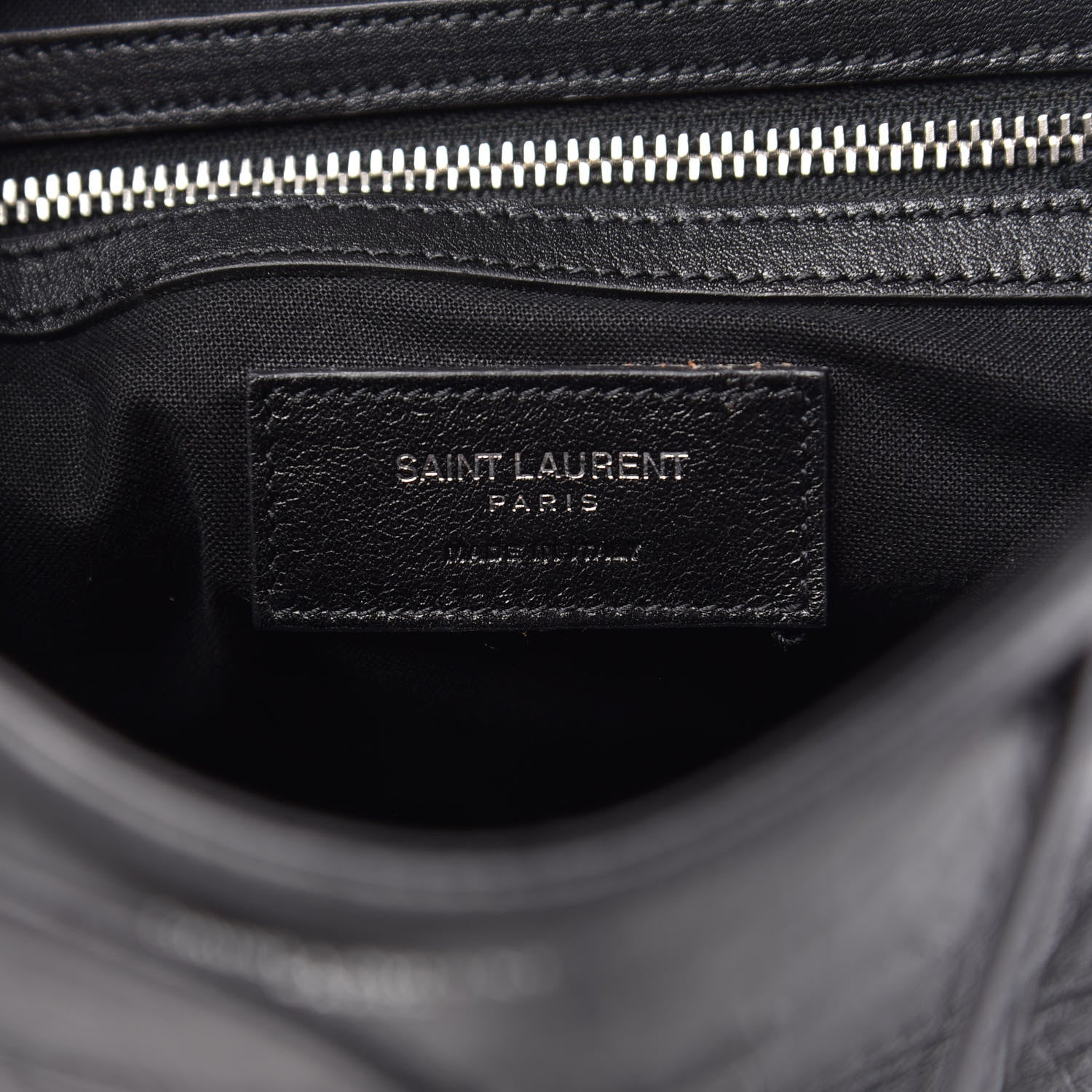 Saint Laurent Crocodile Embossed Lambskin Festival Backpack Black 6 of 8
