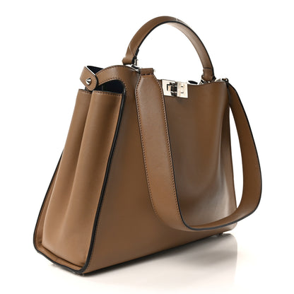 Fendi Vitello Tahiti Burro Large Peekaboo Iconic Essentially Satchel Sand Blueberry 3 of 11