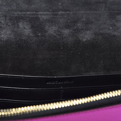 Saint Laurent Metallic Calfskin Classic Monogram Kate Tassel Chain Wallet Fuchsia 8 of 10