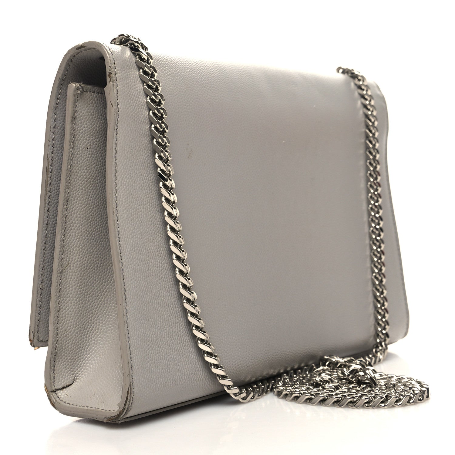 Saint Laurent Grain De Poudre Medium Classic Monogram Kate Satchel Souris 3 of 14