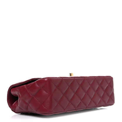Chanel Lambskin Quilted Small Metal Top Handle Rectangular Flap Burgundy 4 of 10