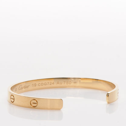 Cartier 18K Yellow Gold LOVE Cuff Bracelet 19 3 of 5