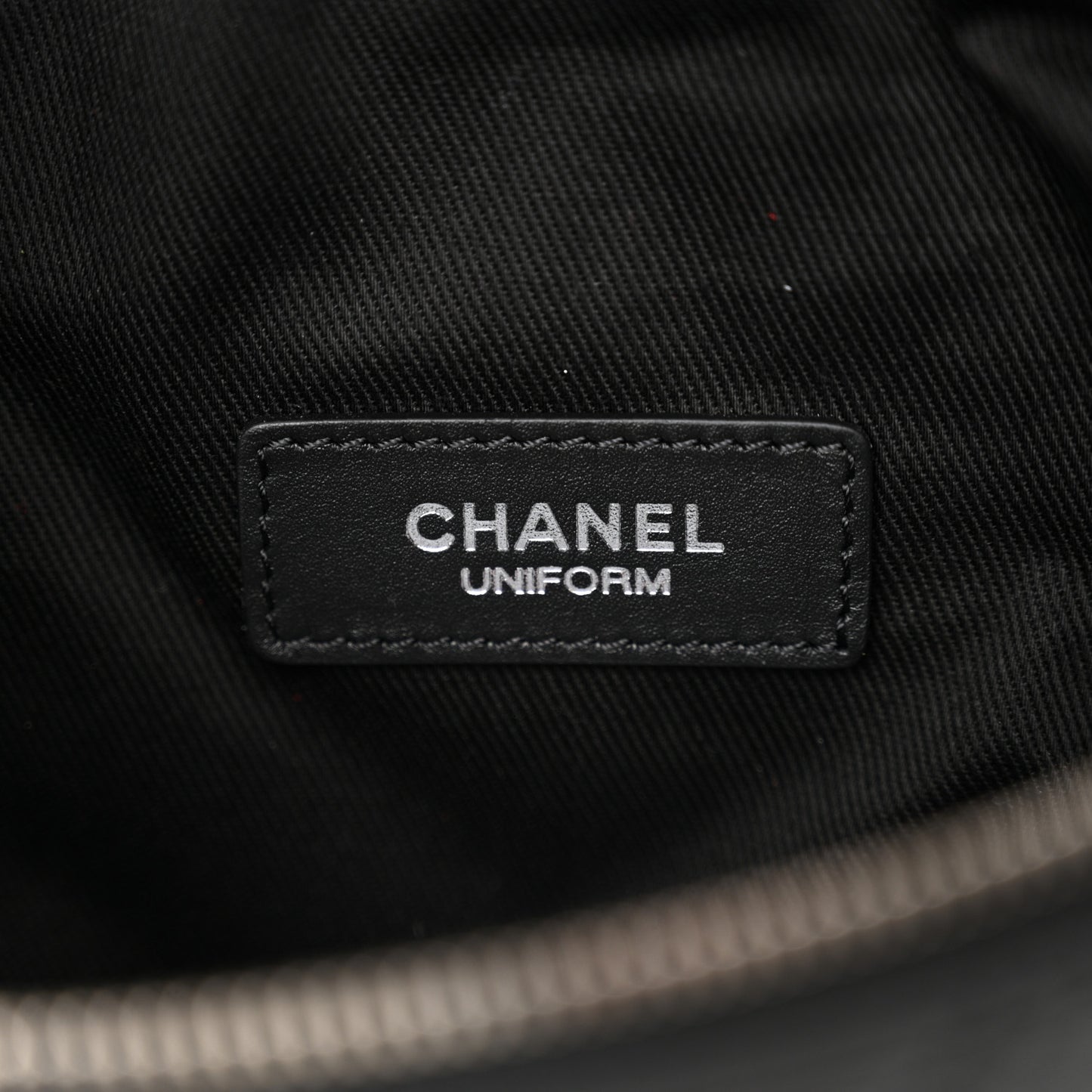 Calfskin Quilted Waist Belt Bag Black