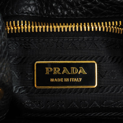 Prada Vitello Daino Drawstring Bucket Nero Black 6 of 7