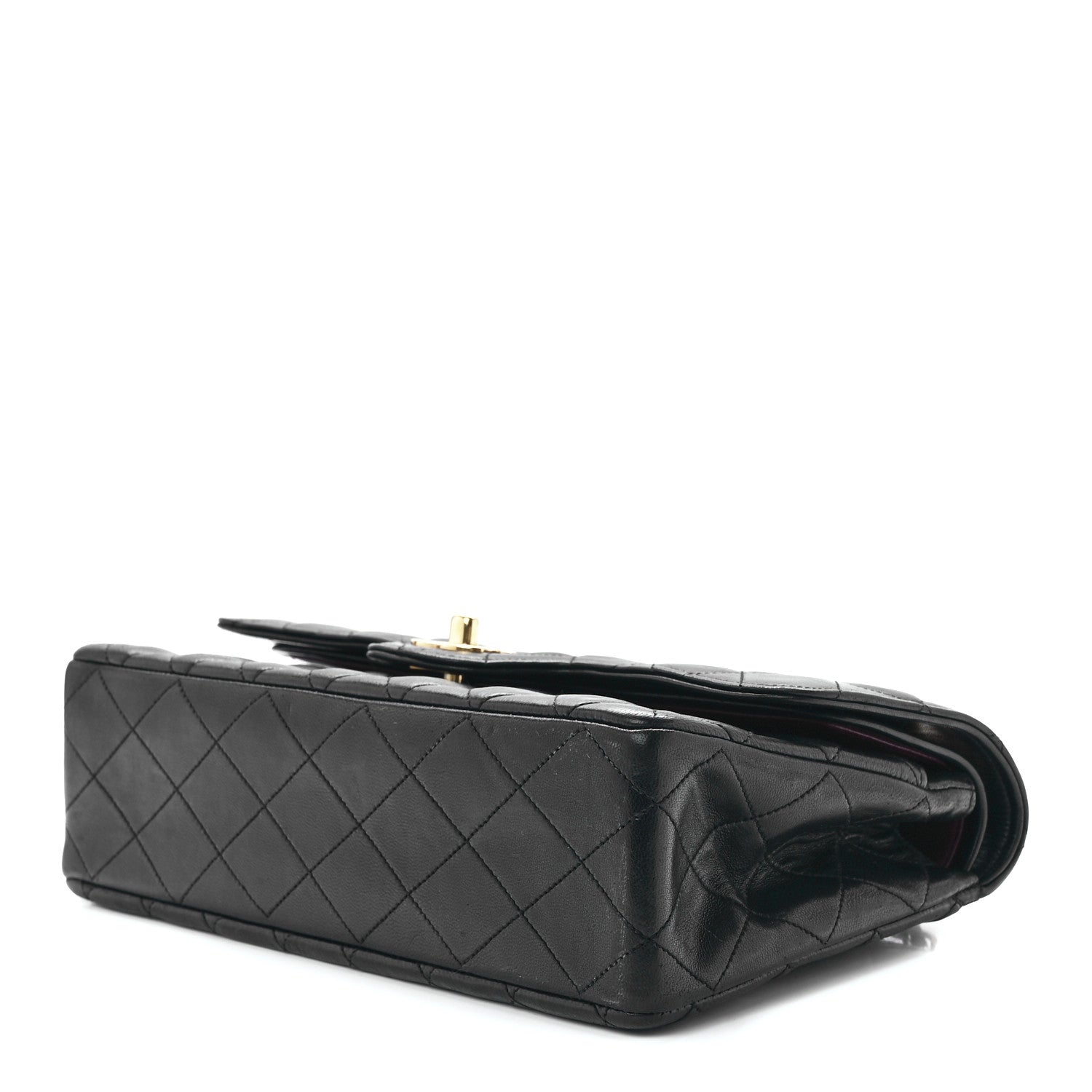 Chanel Lambskin Quilted Medium Double Flap Black 9 of 11
