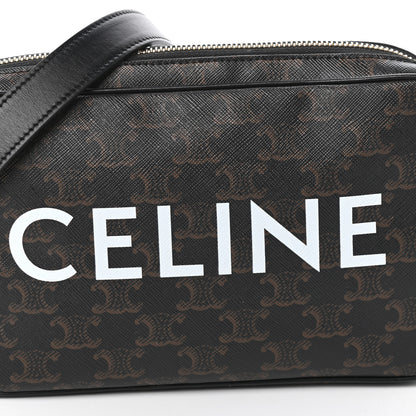 Celine Triomphe Canvas Medium Messenger Bag Black 7 of 9