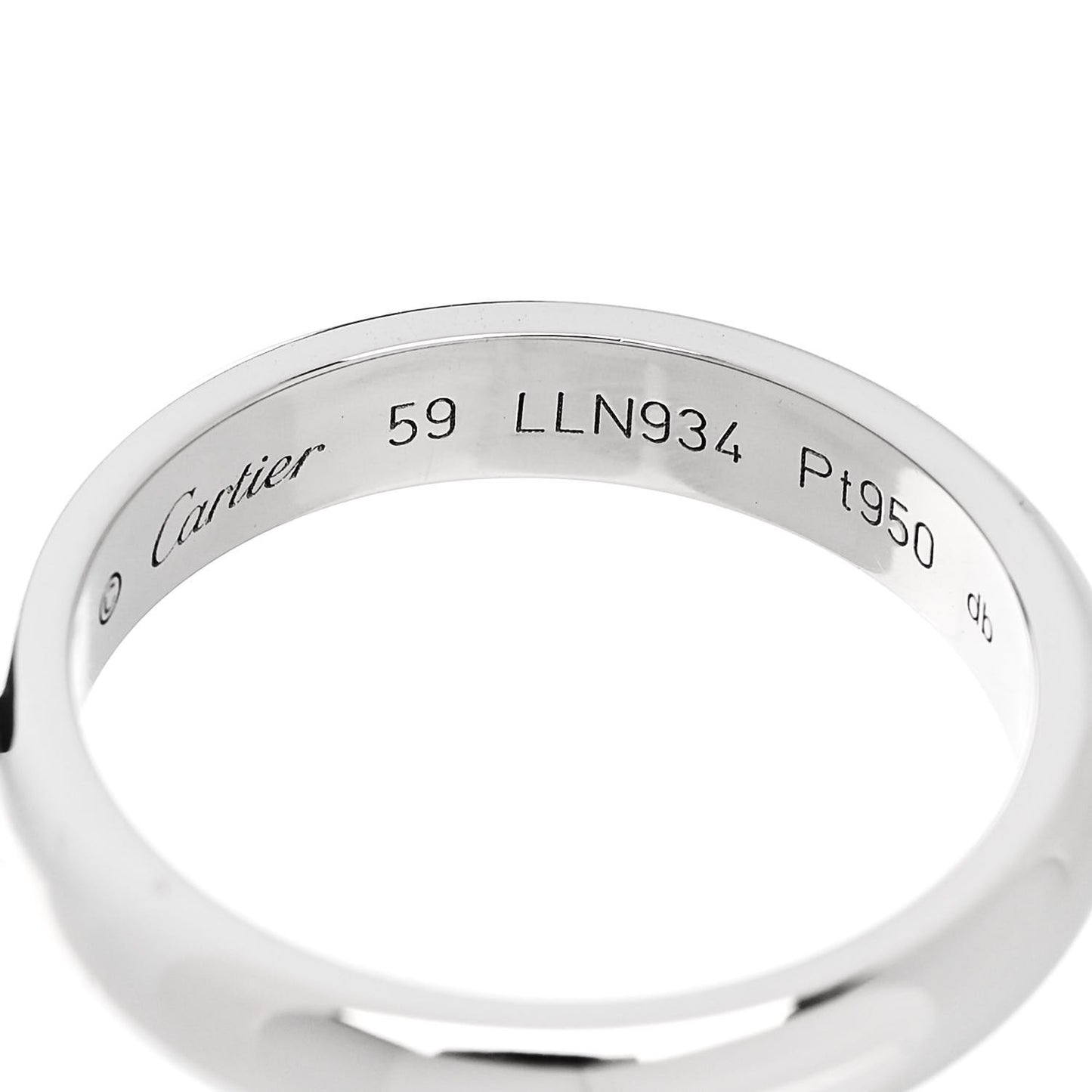 Platinum 4mm 1895 Wedding Band Ring 59 8.75