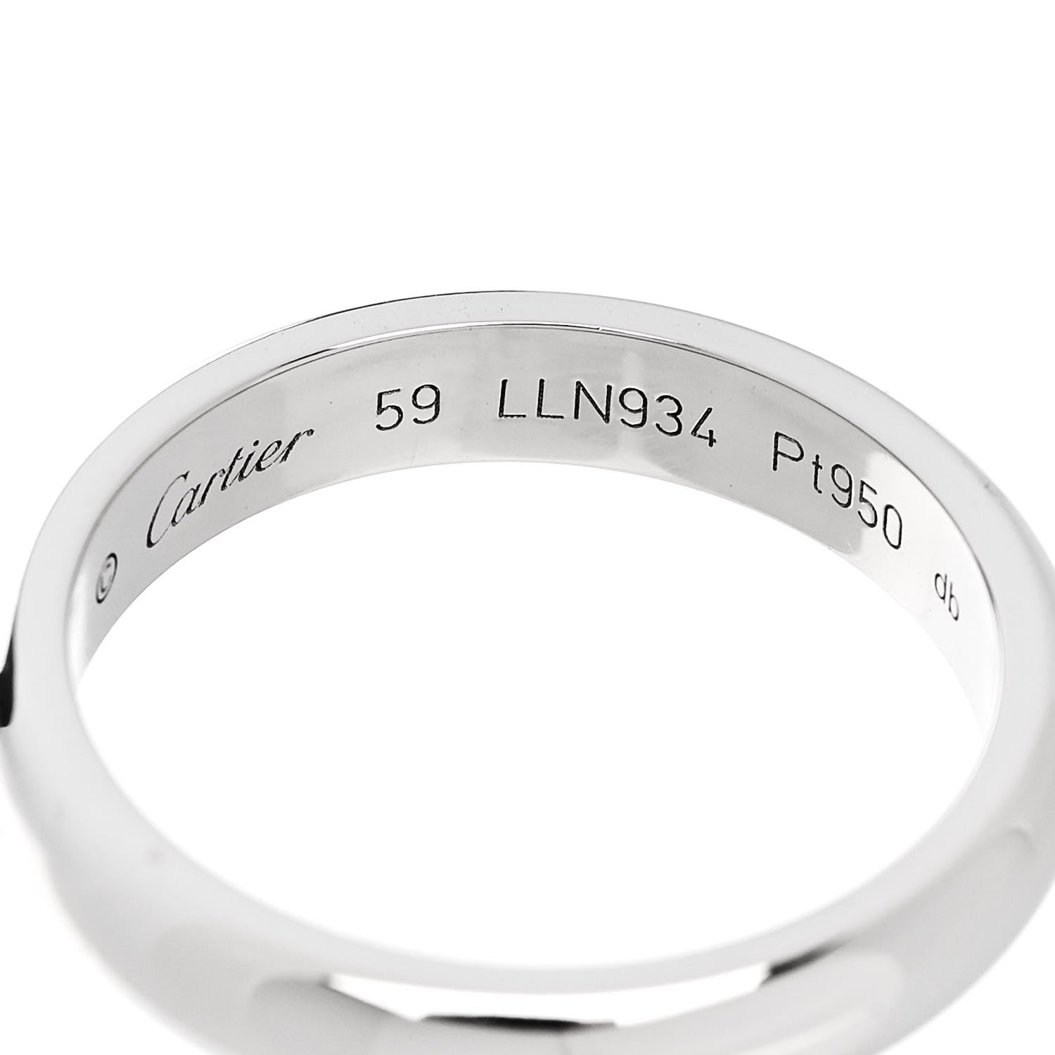 Cartier Platinum 4mm 1895 Wedding Band Ring 59 8.75 4 of 5