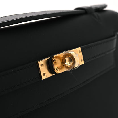 Hermes Swift Kelly Pochette Clutch Black 12 of 12