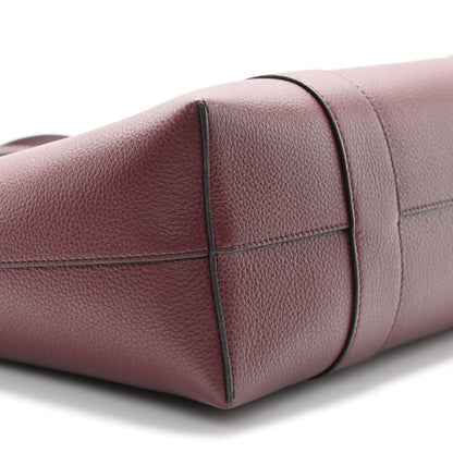 Mulberry Small Classic Grain Bayswater Tote Burgundy Oxford Blue 8 of 10