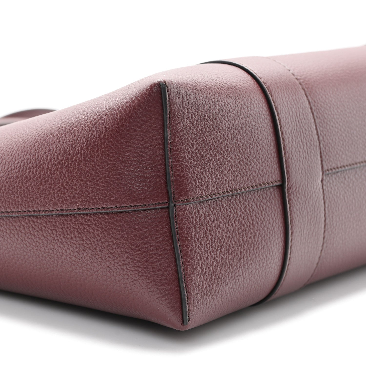 Mulberry Small Classic Grain Bayswater Tote Burgundy Oxford Blue 8 of 10