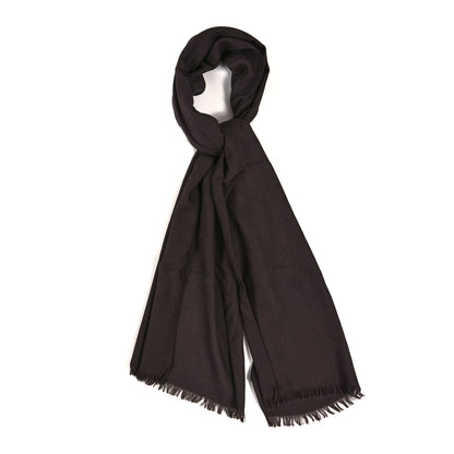 Gucci Wool Silk GG Monogram GGNat Scarf Coffee 1 of 3