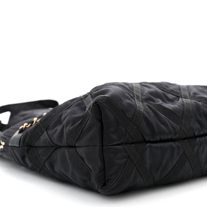 Chanel Nylon Grosgrain Large Lifestyle Pouch With Foldable Tote Black 10 of 11