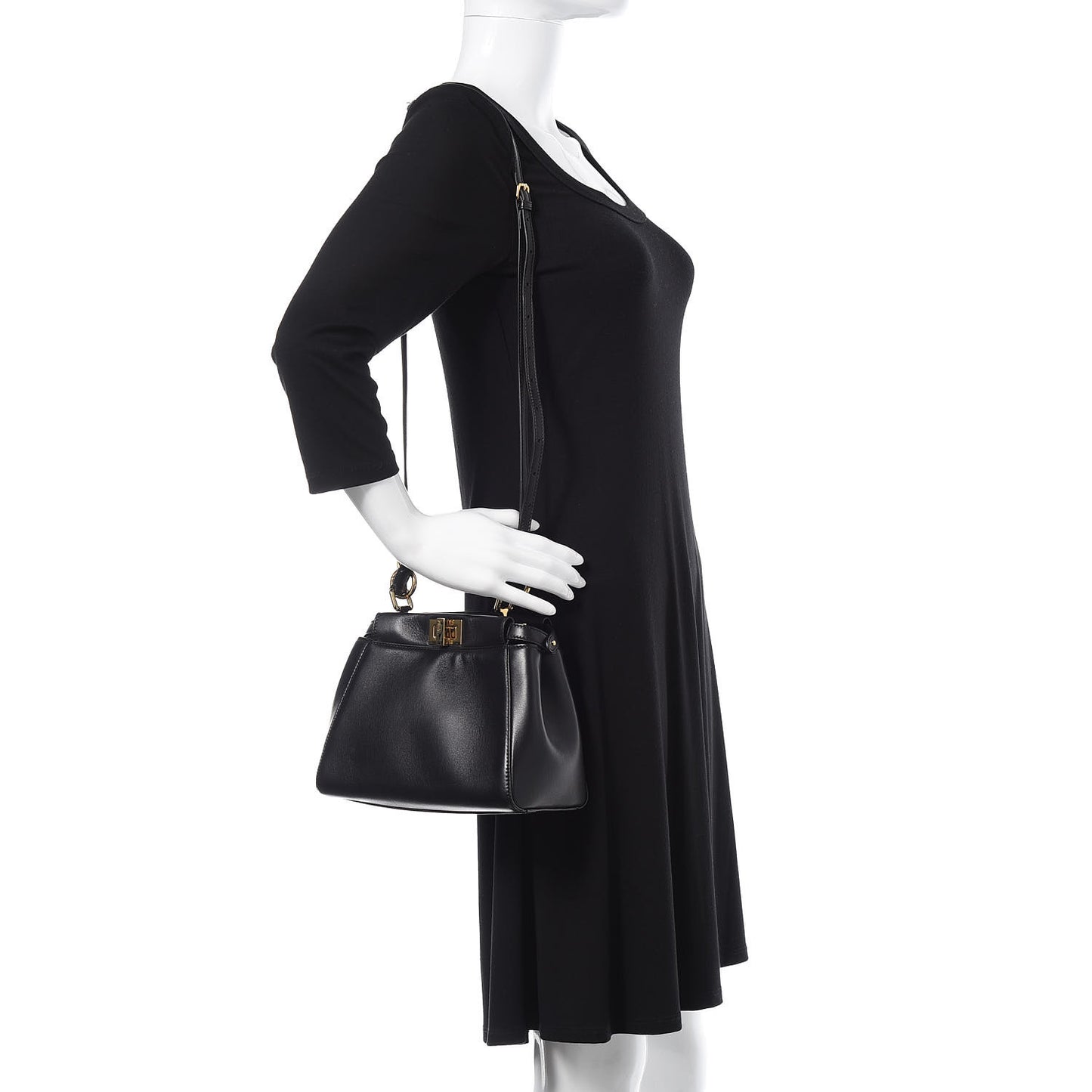 Nappa Mini Peekaboo Iconic Satchel Black