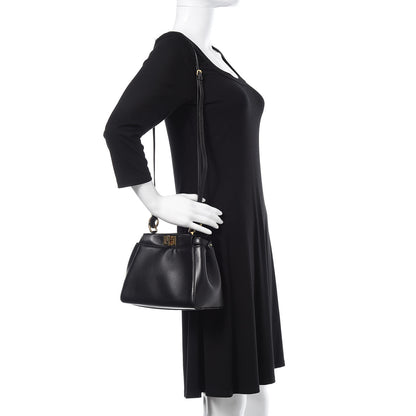 Fendi Nappa Mini Peekaboo Iconic Satchel Black 2 of 11