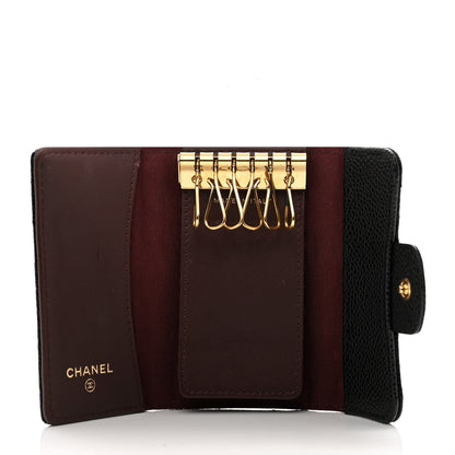 Chanel Caviar Quilted 6 Key Holder Black 5 of 8