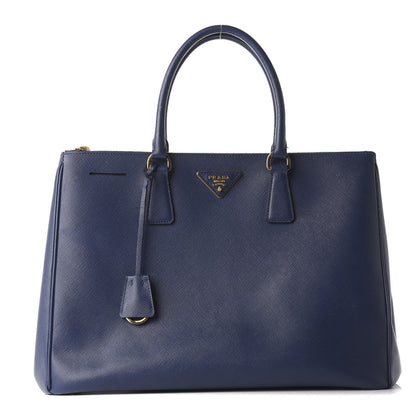 Prada Saffiano Medium Galleria Double Zip Tote Bluette 1 of 14