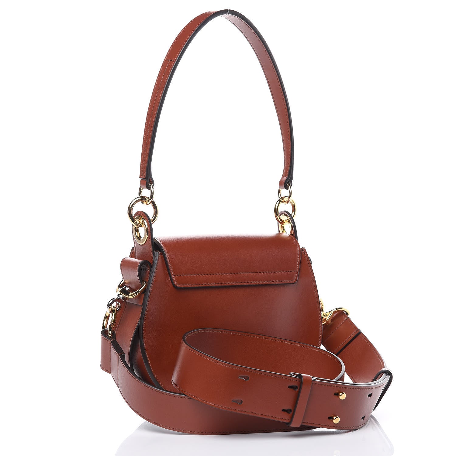 Chloe Calfskin Small Tess Bag Sepia Brown 3 of 9