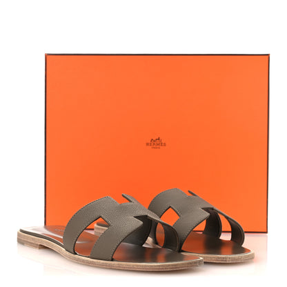 Hermes Epsom Oran Sandals 41 Etoupe 11 of 11