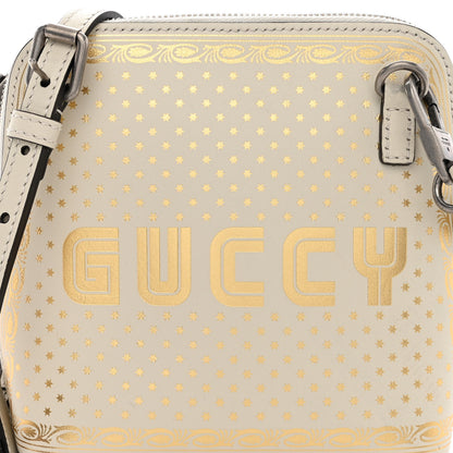 Gucci X SEGA Calfskin GUCCY Stars Mini Dome Shoulder Bag Mystic White Gold 8 of 15