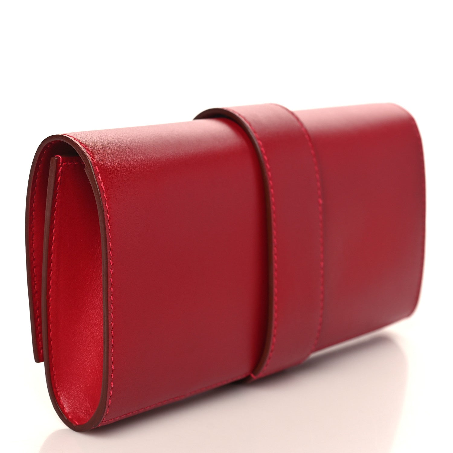 Hermes Tadelakt Medor 23 Clutch Rouge Vif 3 of 8