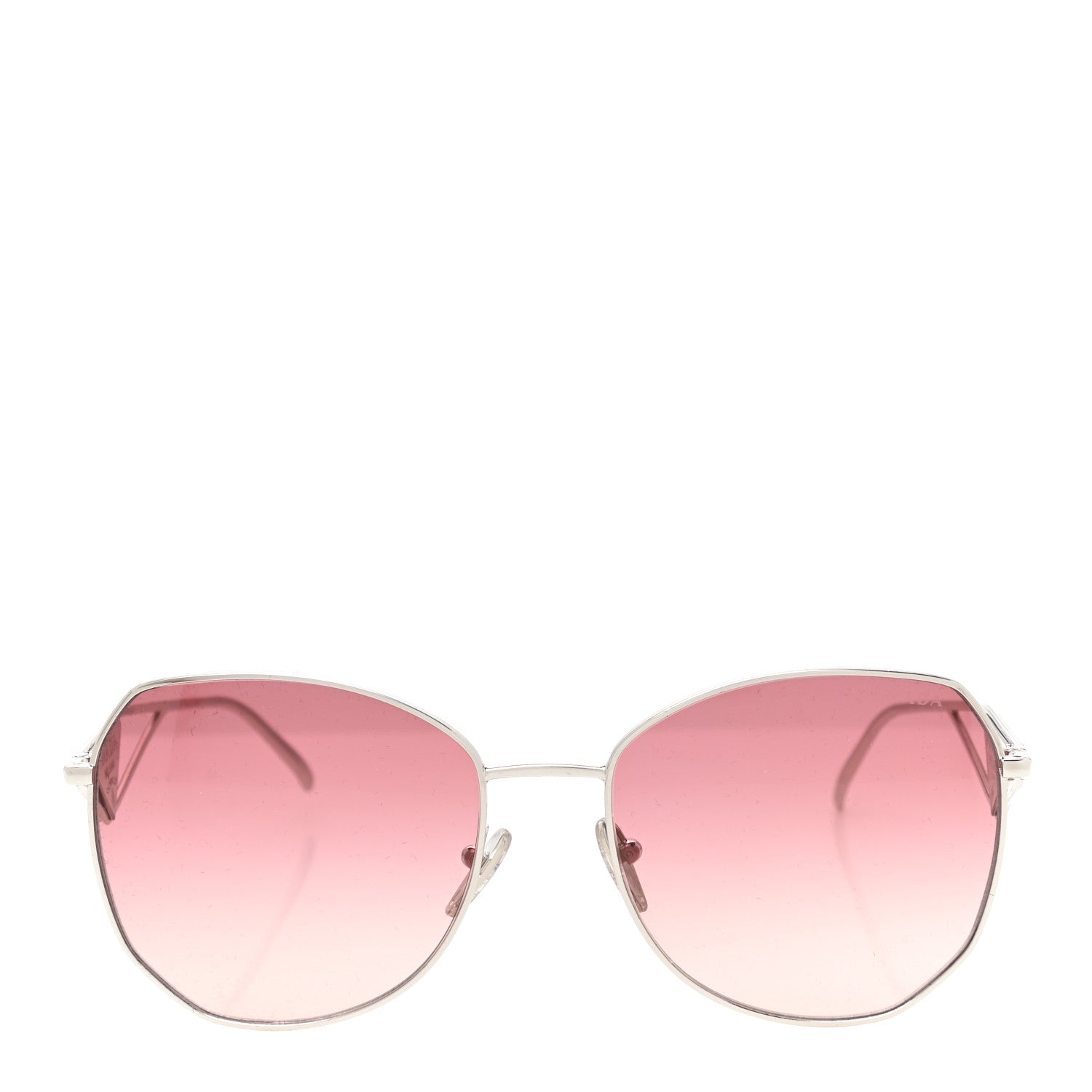 Prada Metal Symbole Triangle Logo Sunglasses SPR57Y Silver 2 of 7