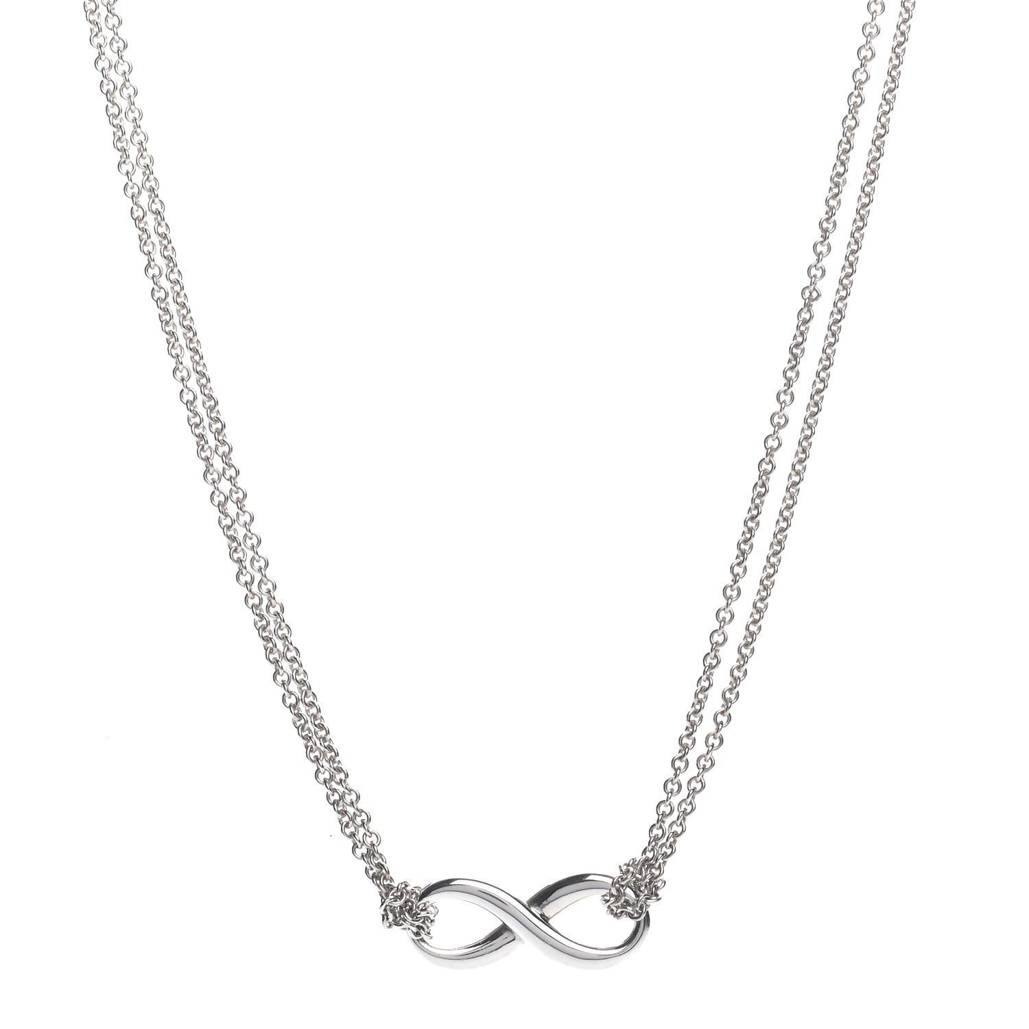 Tiffany Sterling Silver Infinity Pendant Necklace 1 of 4