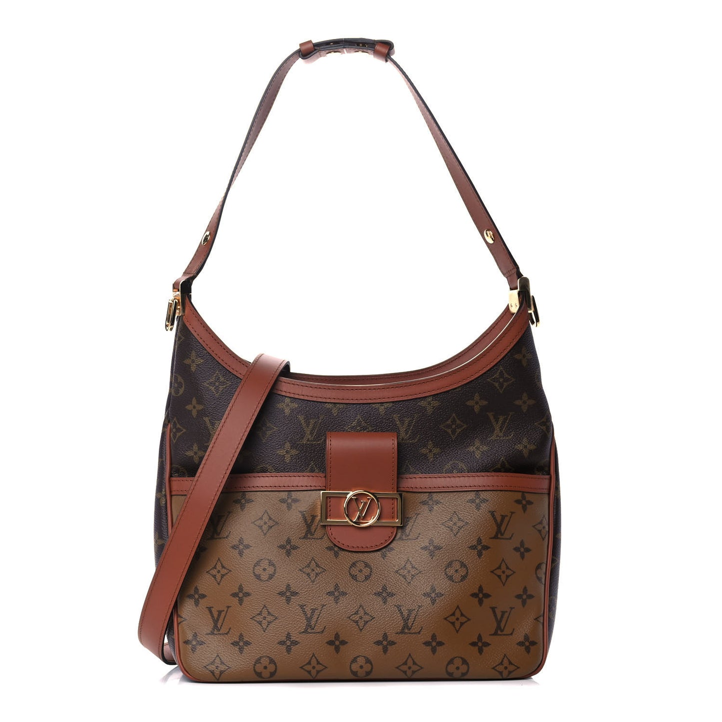 Reverse Monogram Dauphine Hobo MM