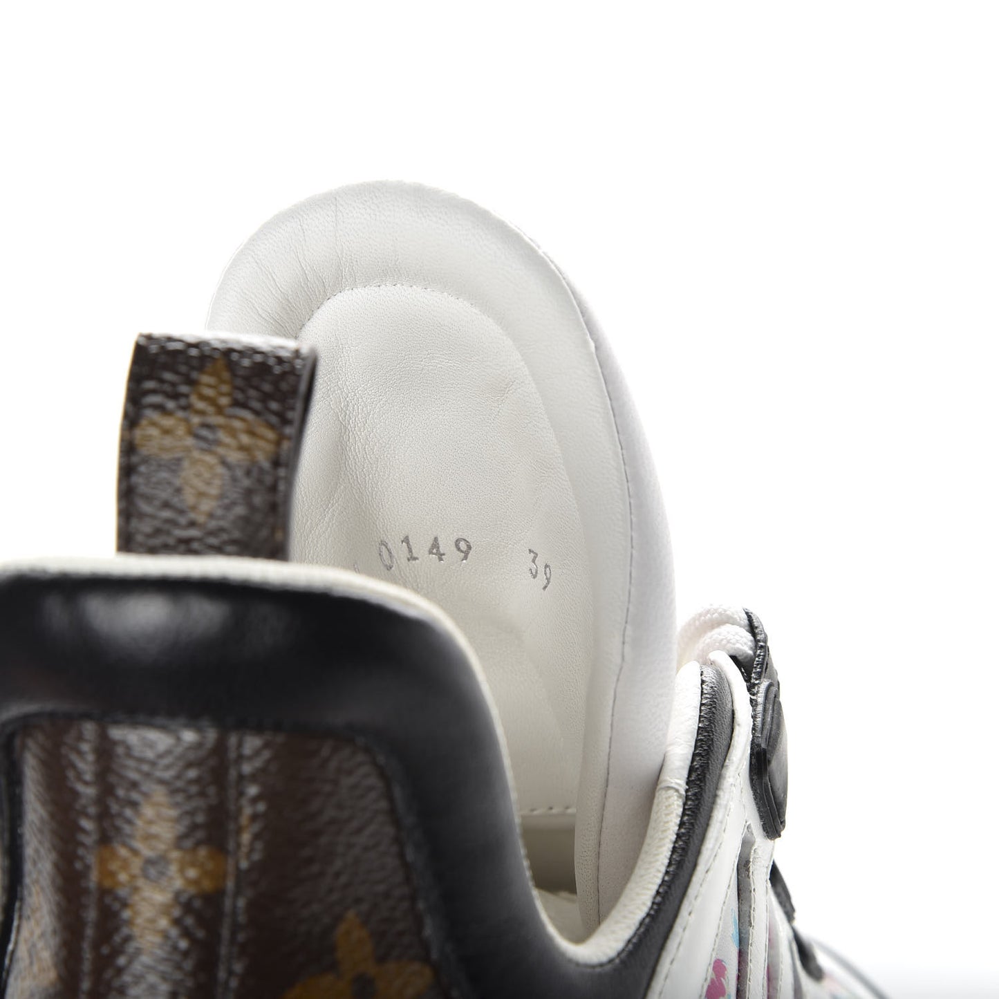 Flower Printed Calfskin Monogram LV Archlight Sneakers 39 Black Rose