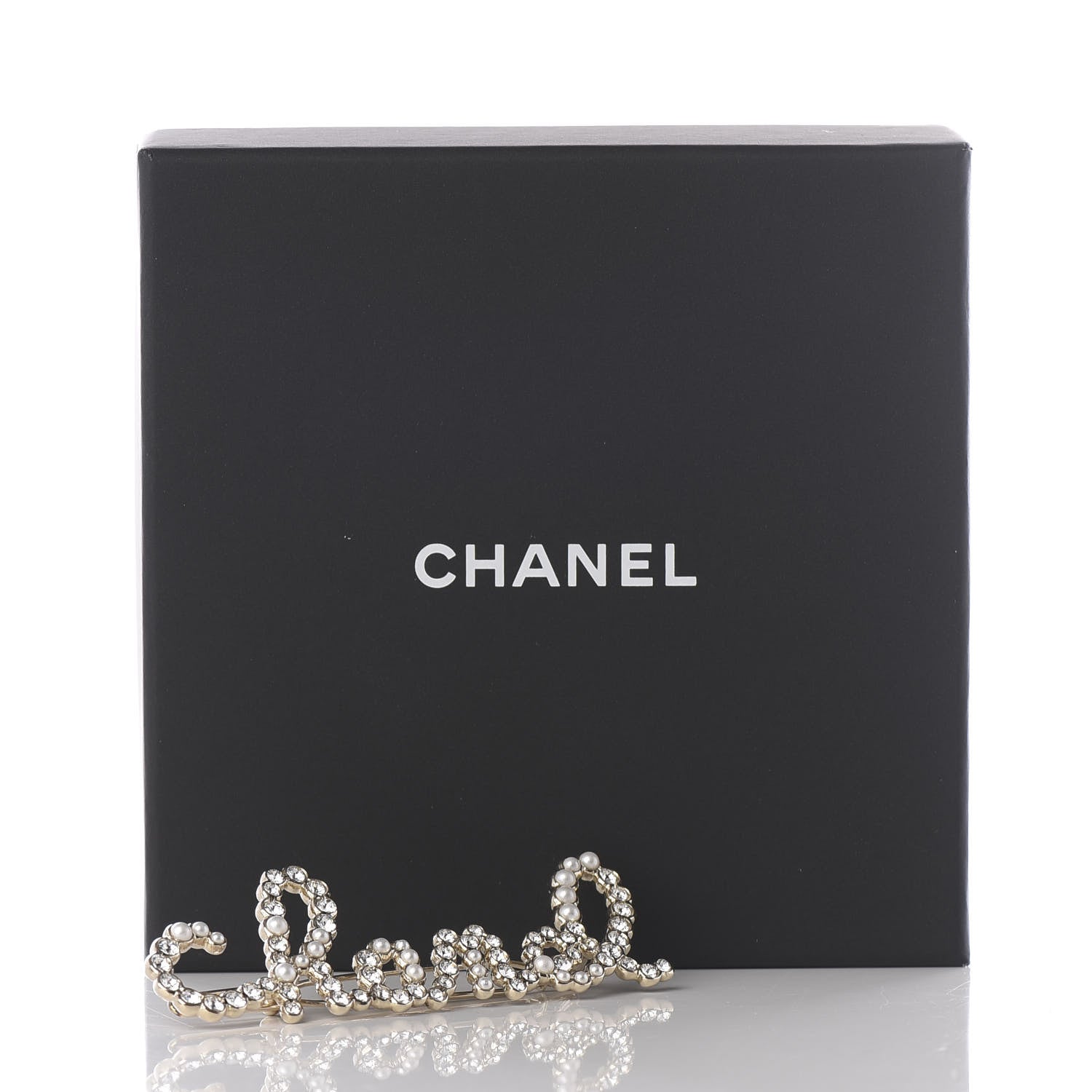 Chanel Metal Glass Swirling Pearls Hair Clip Gold 4 of 4