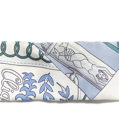 Hermes Silk Cliquetis Twilly Ciel White Menthol 7 of 7