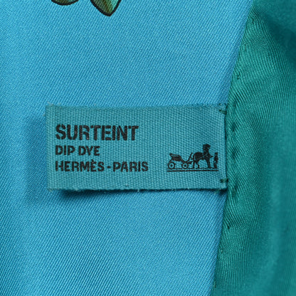 Hermes Silk Dip Dye Les Cles Shawl Giant Scarf 140 Turquoise Fonce Canard 3 of 5