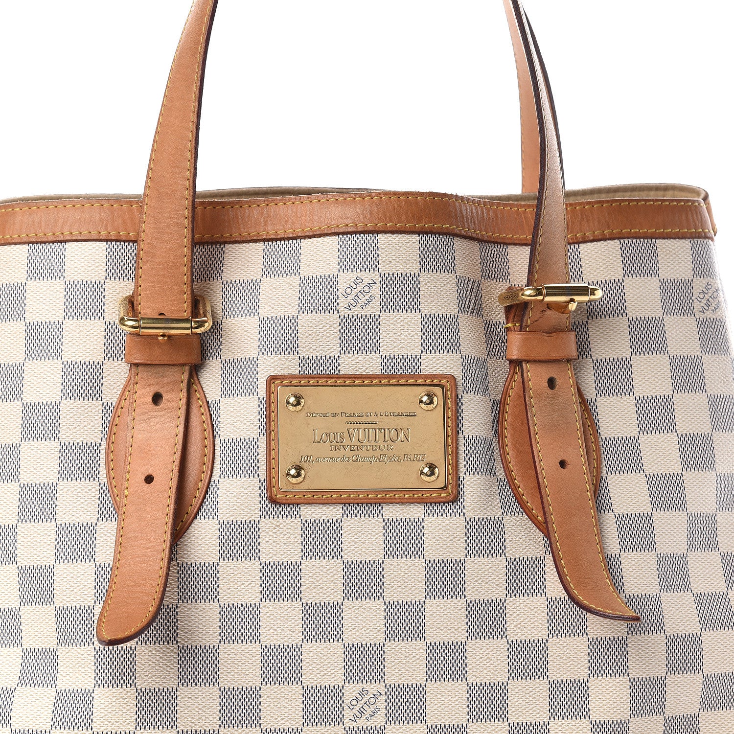 Louis Vuitton Damier Azur Hampstead MM 6 of 8