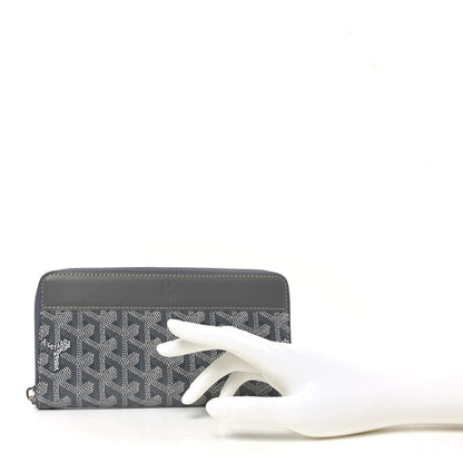 Goyard Goyardine Matignon Zip Around GM Wallet Grey 2 of 7