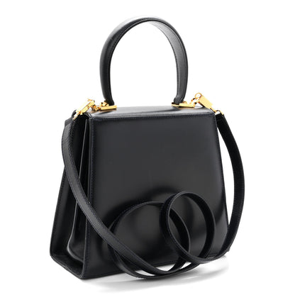 Salvatore Ferragamo Brushed Off Calfskin Small Iconic Top Handle Bag Navy 3 of 10