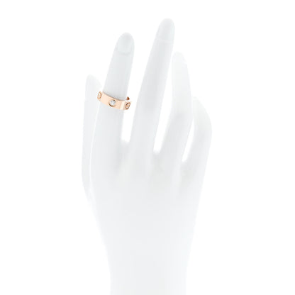 Cartier 18K Pink Gold 3 Diamond 5.5mm LOVE Ring 50 5.25 2 of 5