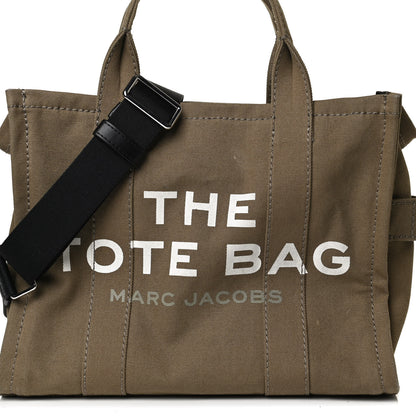 Marc Jacobs Cotton Canvas Medium The Traveler Tote Bag Slate Green 8 of 13