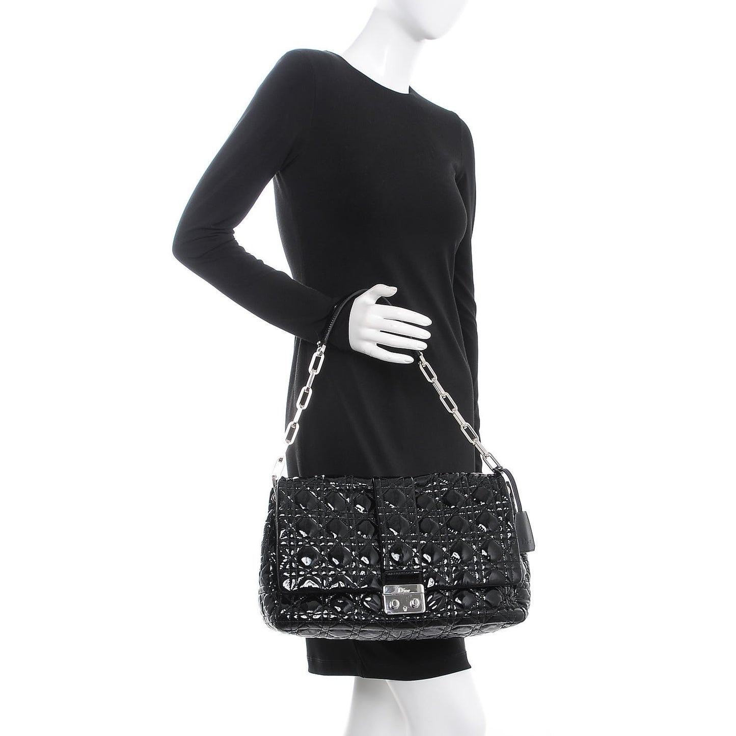 Patent Cannage Large New Lock Flap Black