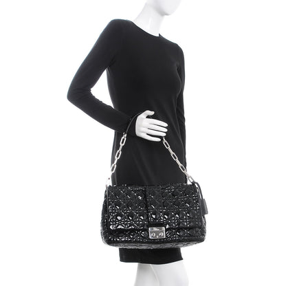 Christian Dior Patent Cannage Large New Lock Flap Black 2 of 7
