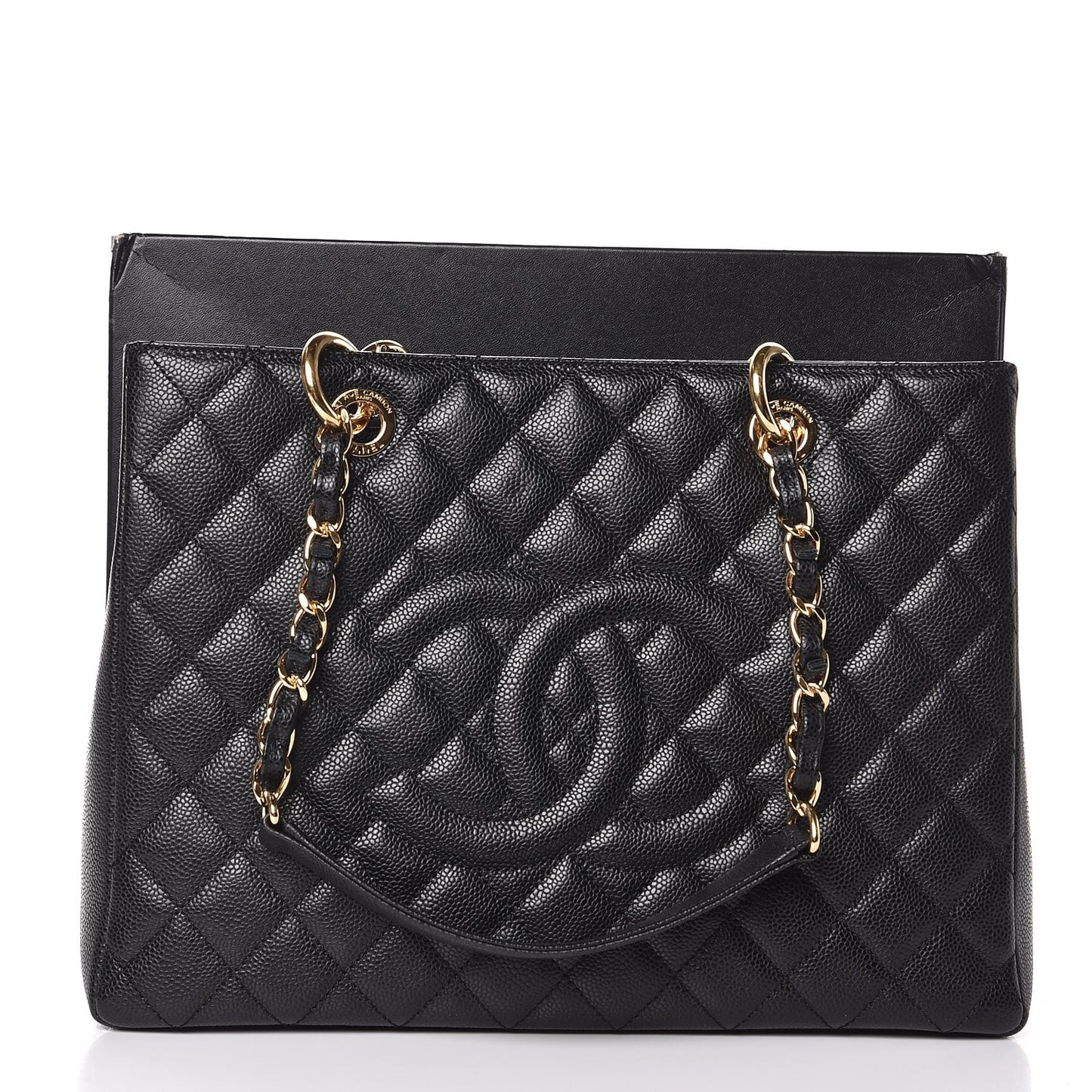 Caviar Quilted Grand Shopping Tote GST Black