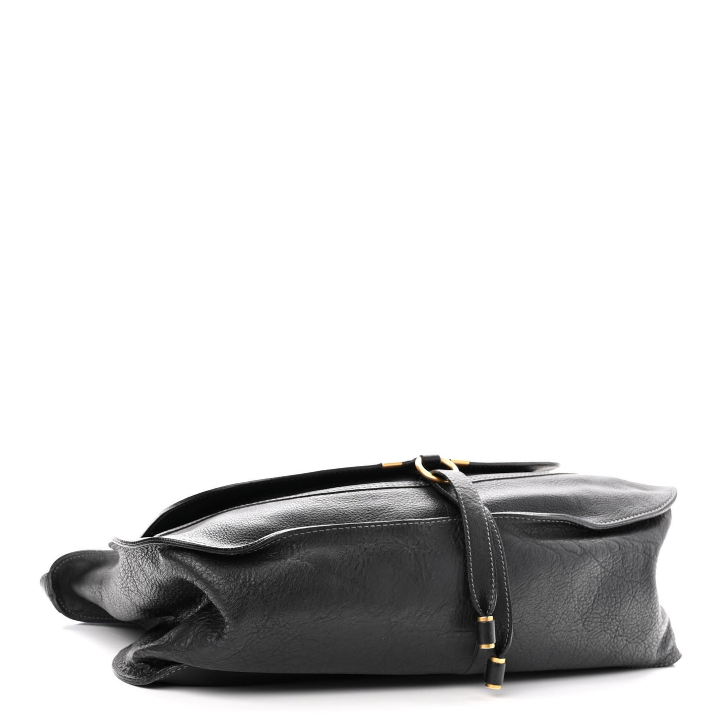 Calfskin Large Marcie Satchel Black