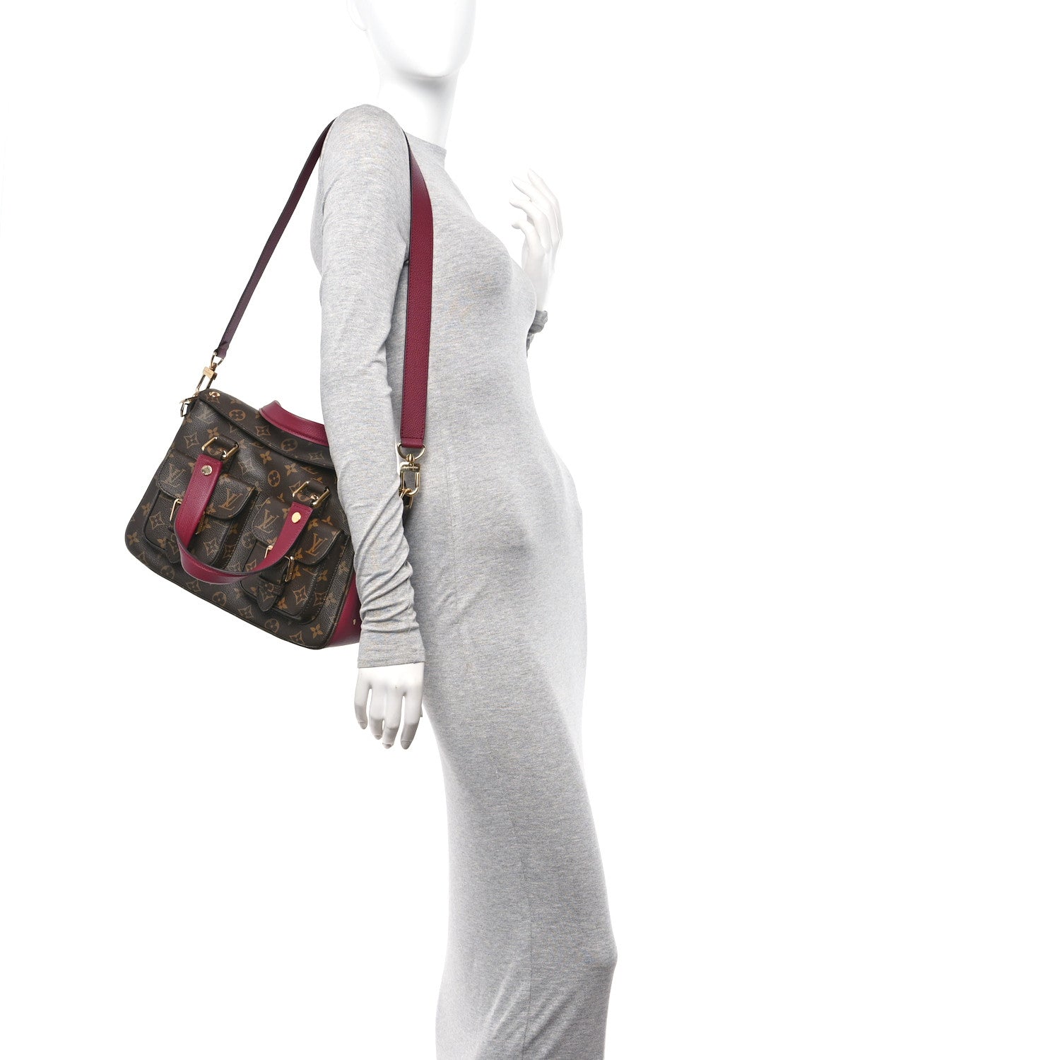 Louis Vuitton Monogram Manhattan NM Raisin 2 of 11
