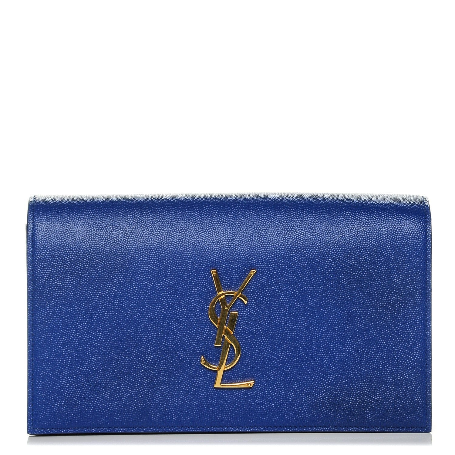 Saint Laurent Grain De Poudre Classic Monogram Clutch Outremer 1 of 6
