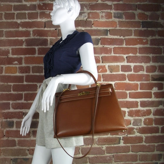 Hermes Epsom Kelly Sellier 35 Gold 2 of 11