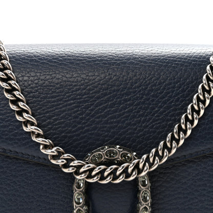 Gucci Dollar Calfskin Crystal Mini Dionysus Chain Wallet Blue Agata Black Diamond 8 of 10