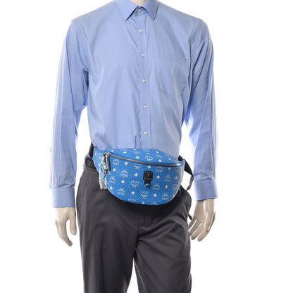 MCM Visetos Medium Stark Belt Bag Blue 2 of 9