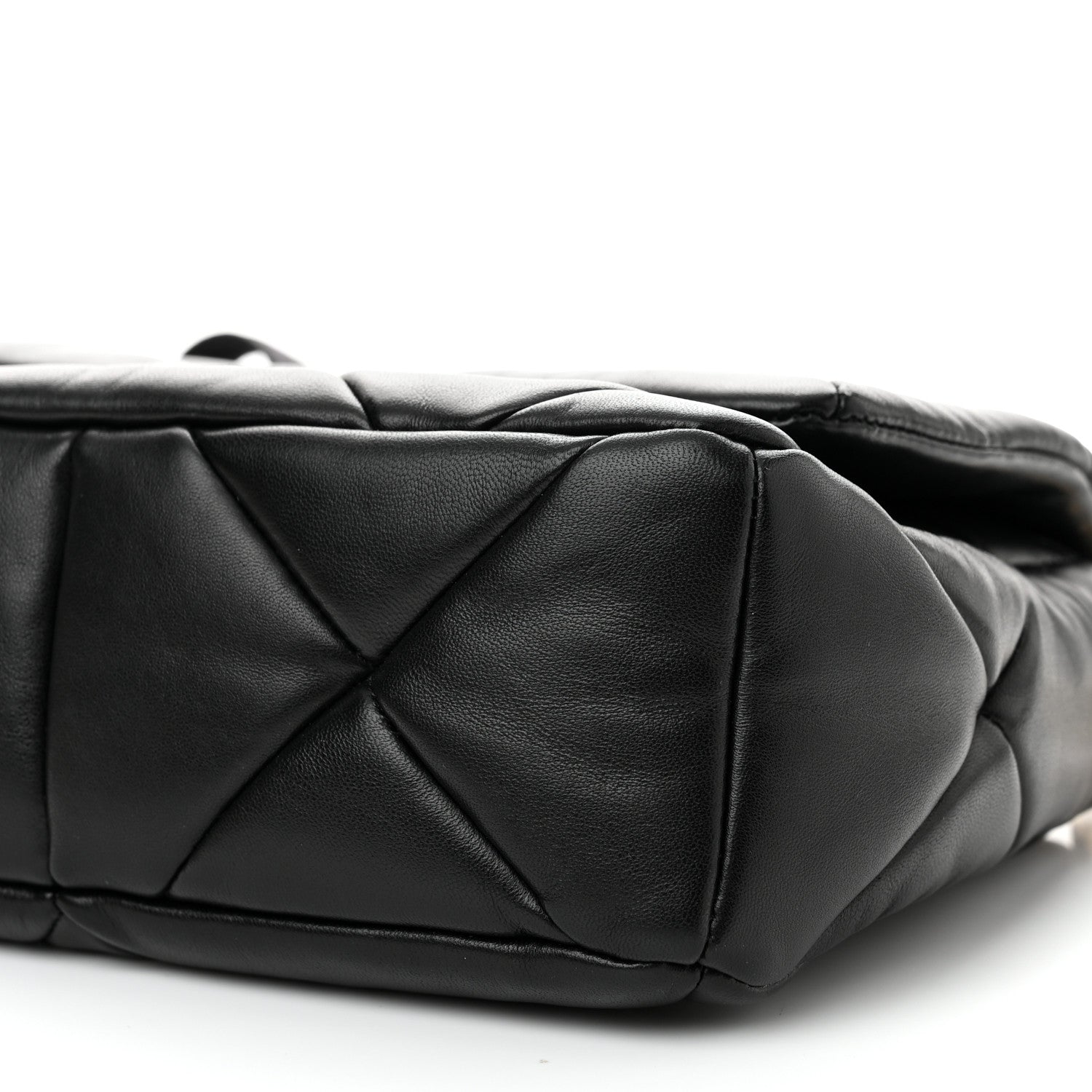 Prada Nappa Re-Nylon Triangle Quilted Patchwork System Flap Shoulder Bag Black 9 of 9